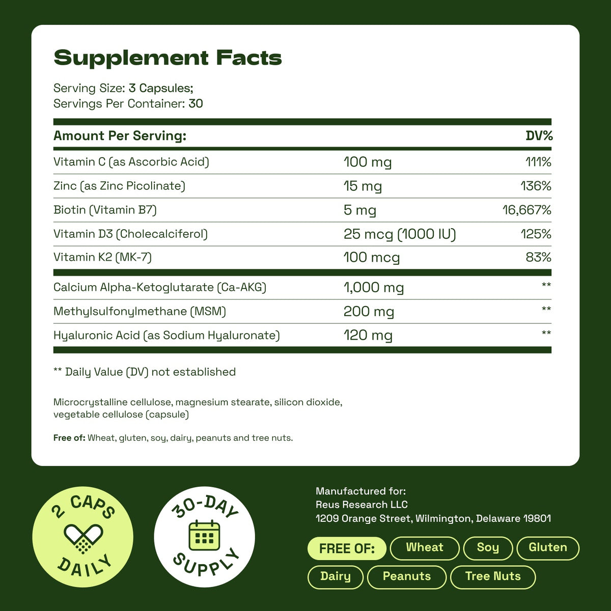 SENZIOLB | CA-AKG - BIOTIN - MSM